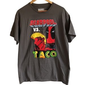 Marvel Mad Engine Dead Pool Versus Taco Graphic Tee
